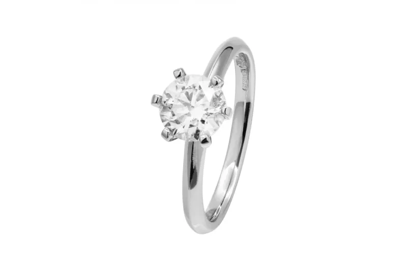 Platinum Diamond Engagement Ring 1.01ct F VS Certified