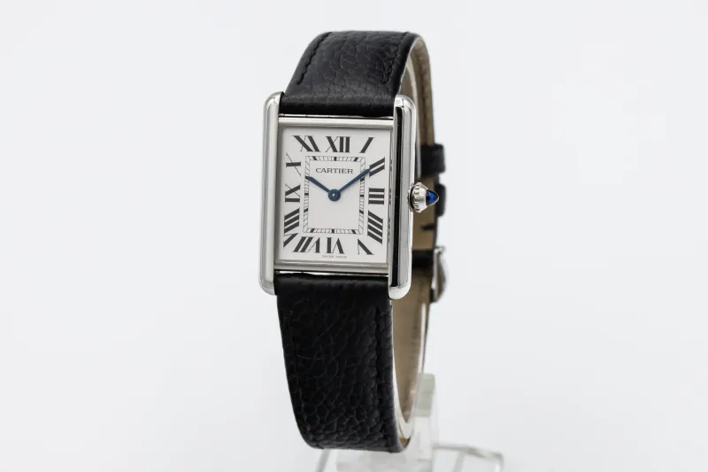 Cartier Tank Must Large 25.5mm Black Leather WSTA0041 2023