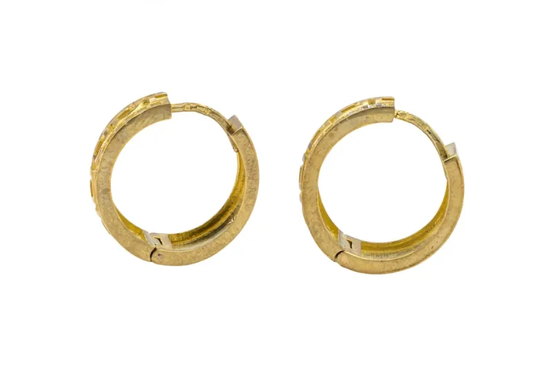 9ct Yellow Gold Cubic Zirconia Huggie Earrings 6.3g