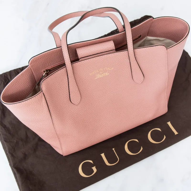 Gucci Pink Leather Tote Bag