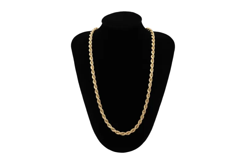 9ct Yellow Gold Rope Chain 29" 4.8mm 13.58g