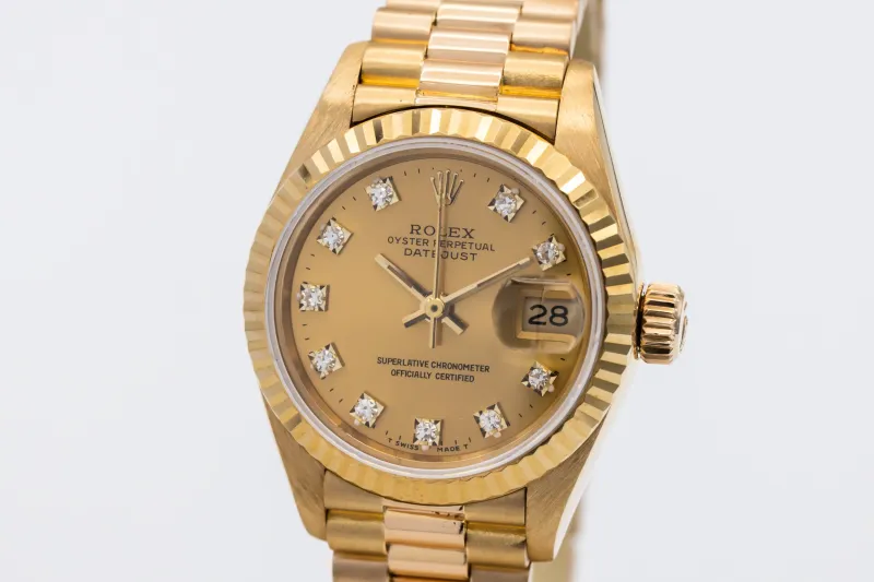 Rolex Lady-DateJust 26mm 18ct Yellow Gold Presidential 69178 1991