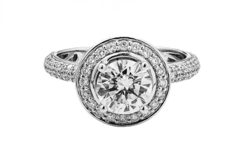 18ct White Gold Diamond Engagement ring 2.39ct