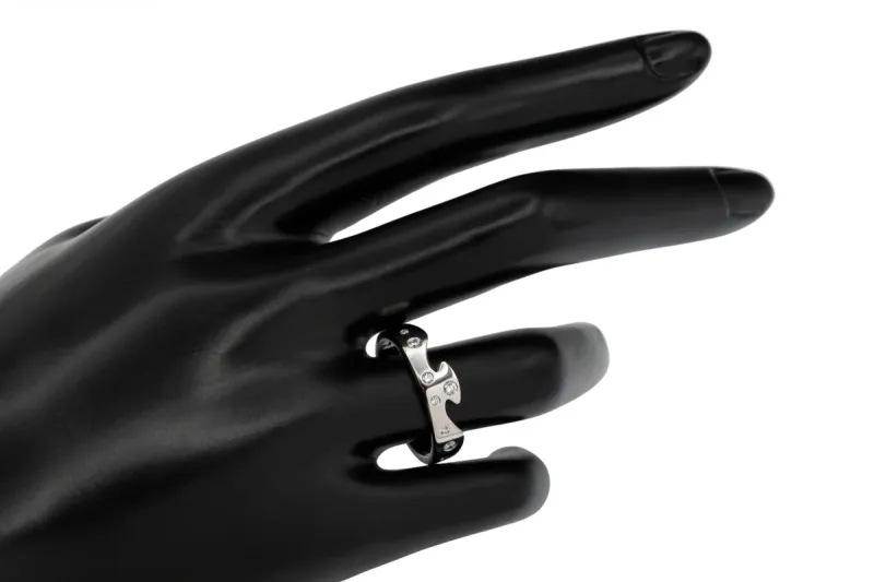 Georg Jensen 18ct White Gold Diamond Fusion End Ring 1367 End AB