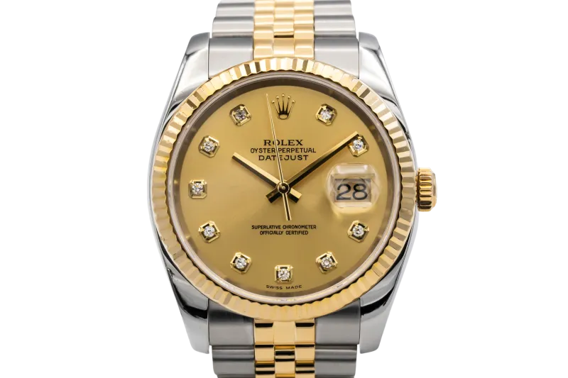 Rolex DateJust 36mm Steel & 18ct Yellow Gold Jubilee 116233 2004