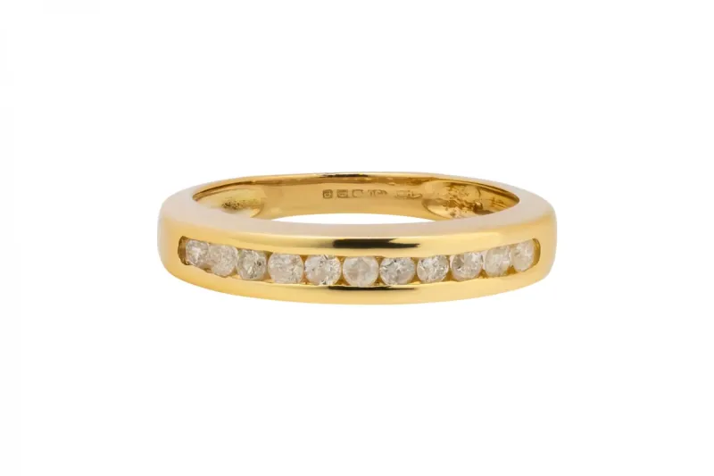 18ct Yellow Gold Ladies Wedding Band 0.30ct