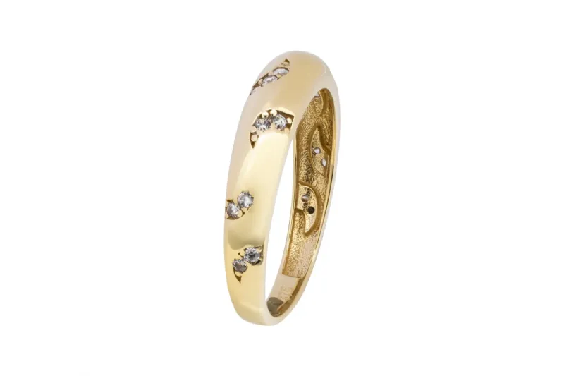 9ct Yellow Cubic Zirconia Ring 1.8g