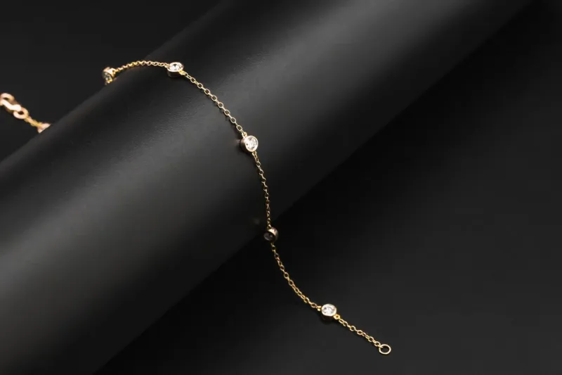 9ct Yellow Gold Diamond Bracelet App 0.60ct  1.8g