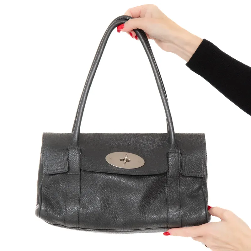Mulberry Bayswater East West Seal Grey Leather Bag