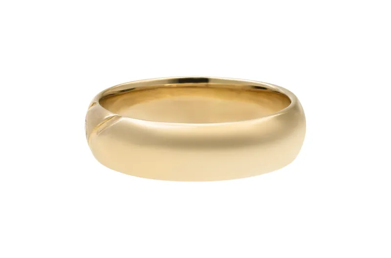 9ct Yellow Gold Diamond Wedding Band Ring 0.03ct