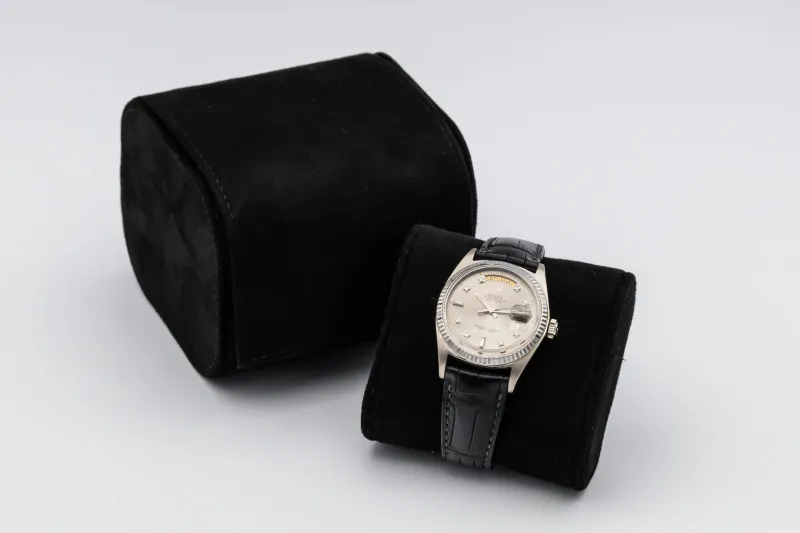 Rolex Day-Date 36mm Black Leather 18ct White Gold 1803 - 1974