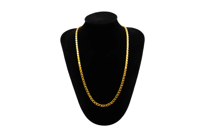 14ct Yellow Gold Garibaldi Link Statement Chain Necklace