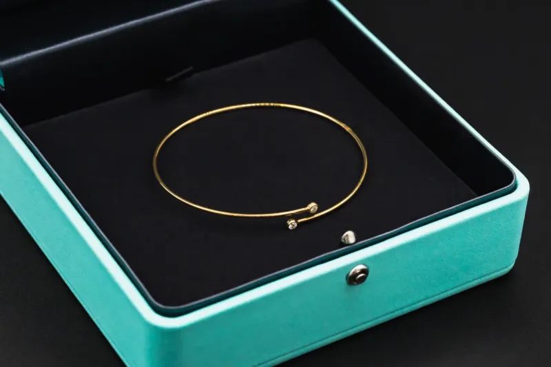Tiffany & Co Elsa Peretti Diamond Hoop Single-Row Bangle 0.10ct