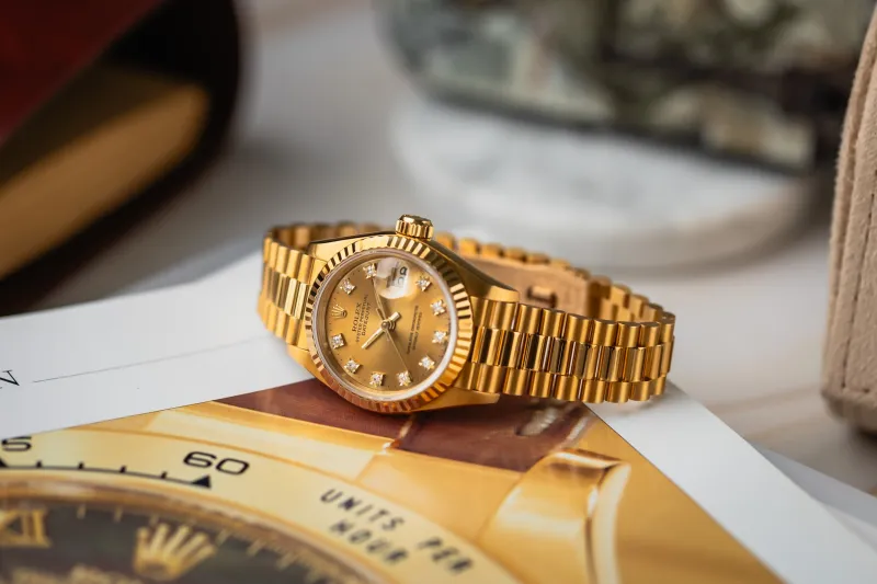 Rolex Lady DateJust 26mm 18ct Yellow Gold Presidential 69178 1993
