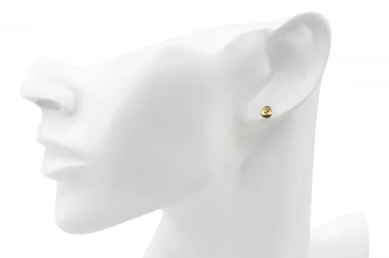 9ct Yellow Gold Flat Round Studs