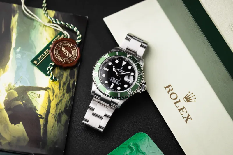 Rolex Submariner Date 40mm 'Kermit' Stainless Steel Oyster 16610LV 2006