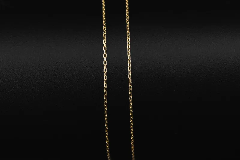 14ct Yellow Gold Thin Anchor Link Chain 17"