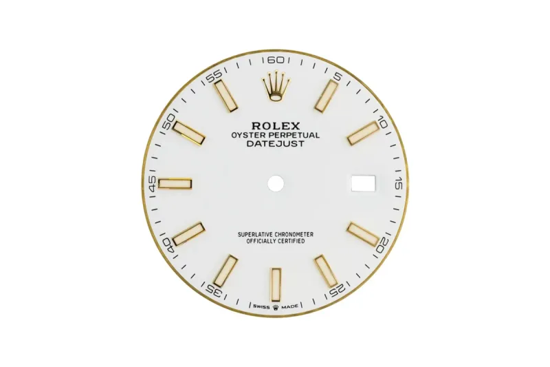 Rolex DateJust 41mm White Baton Dial
