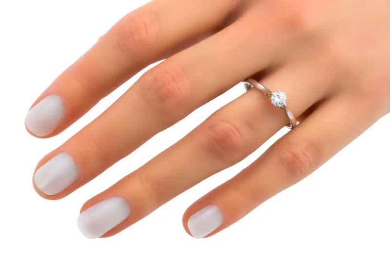 18ct White Gold Round Diamond Solitaire Engagement Ring 0.29ct