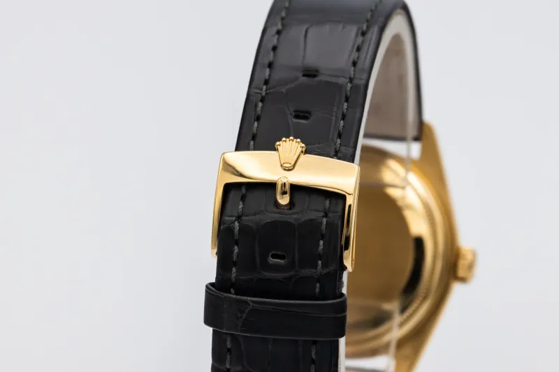 Rolex Day-Date 36mm Black Leather 18038 1978