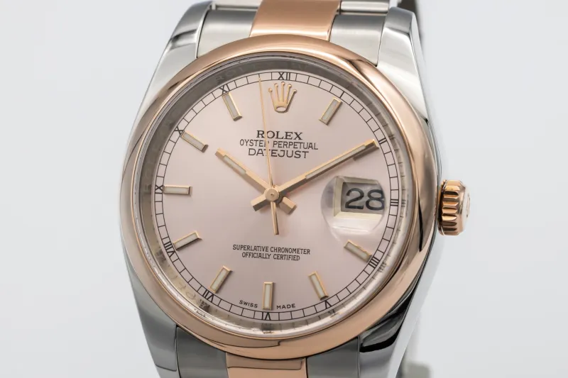 Rolex DateJust 36mm Steel & 18ct Rose Gold Oyster 116201 2015