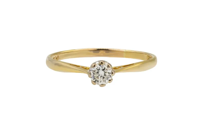 18ct Yellow Gold Diamond Engagement Ring 1.74g