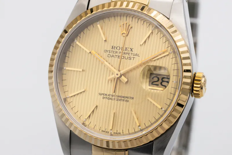 Rolex DateJust 36mm Steel & 18ct Yellow Gold Jubilee 16233 1993