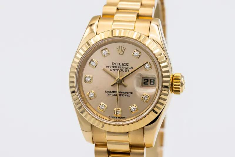 Rolex Lady DateJust 26mm 18ct Yellow Gold Presidential 179178 2005