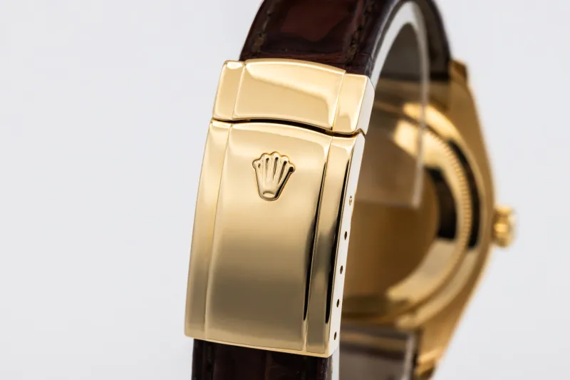 Rolex DateJust 36mm Brown Leather Strap 116138 2010