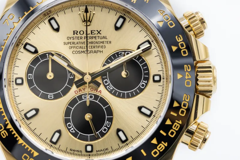 Rolex Daytona 40mm Pikachu 18ct Yellow Gold Black Oysterflex 116518LN 2017