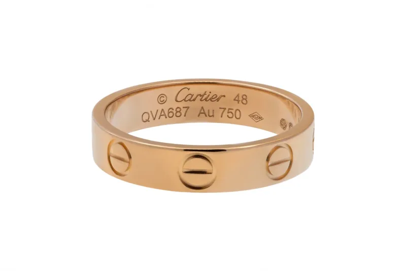 Cartier LOVE Small Model 18ct Rose Gold Wedding Ring 750/1000 Size 48