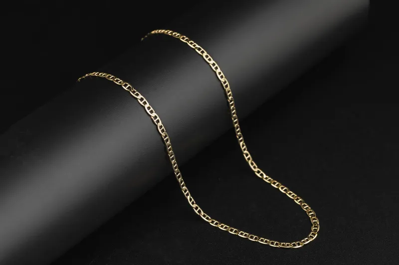 18ct Yellow Gold Anchor Chain Necklace 12g 24"