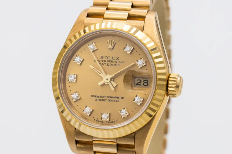 Rolex Lady DateJust 26mm 18ct Yellow Gold Presidential 69178 1992