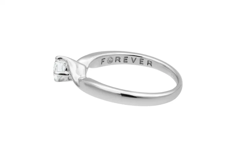 Platinum Twist Diamond Engagement Ring 0.35ct 2.8g