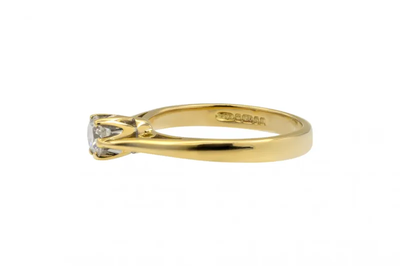 18ct Yellow Gold Diamond Engagement Ring 0.26ct