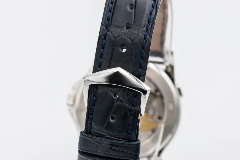Patek Philippe World Time Navy Leather 39mm 5130P-001 2008 UNWORN