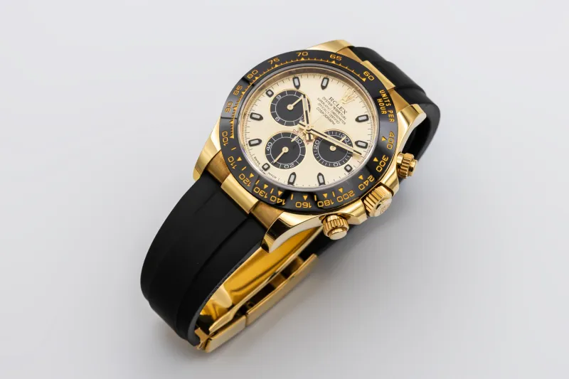 Rolex Daytona 40mm 'Pikachu' 18ct Yellow Gold Black Oysterflex 116518LN 2017