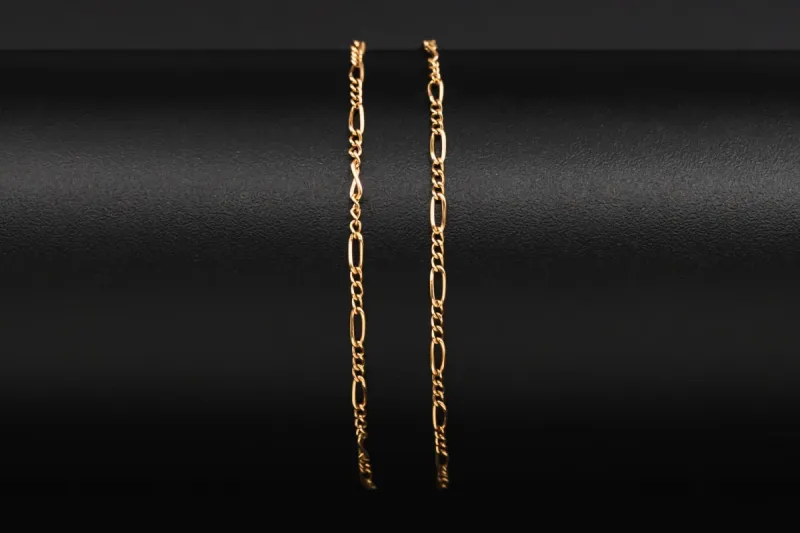 9ct Rose Gold Figaro Chain 2.9g
