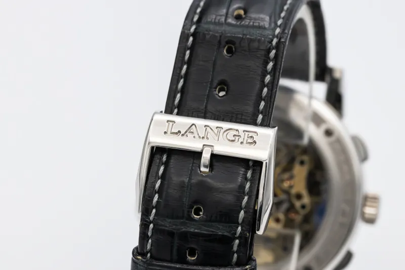 A. Lange & Söhne Double Split Second Flyback Chronograph 43mm Black Leather 404.035 2008 UNWORN