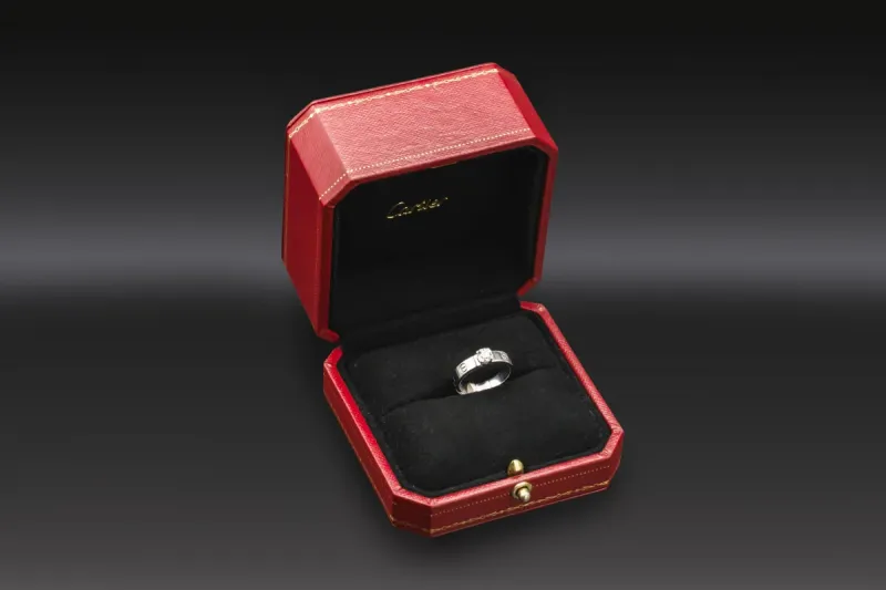 Cartier LOVE 18ct White Gold Solitaire Diamond Ring 0.43ct
