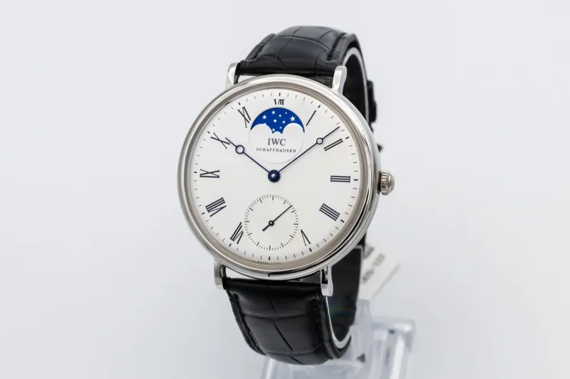 IWC Portofino Hand-Wound 46mm Black Leather IW544805 2008 UNWORN