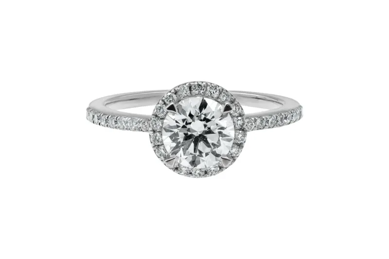 18ct White Gold Lab Diamond Engagement Ring  1.08ct GIA Certified