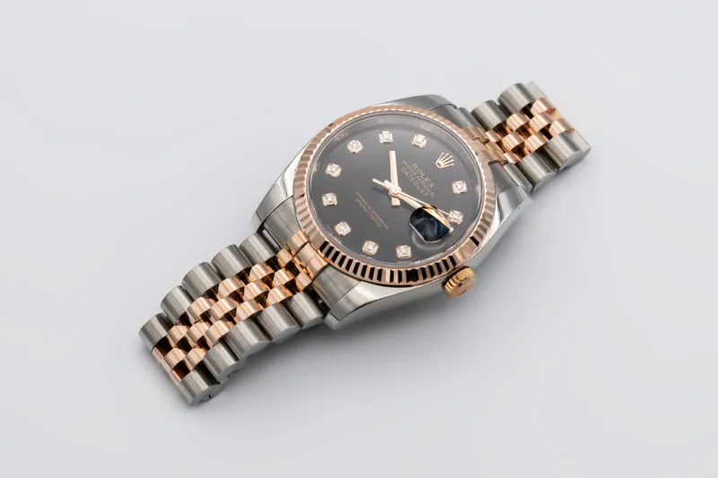 Rolex DateJust 36mm Stainless Steel 18ct Rose Gold Jubilee 116231 2016