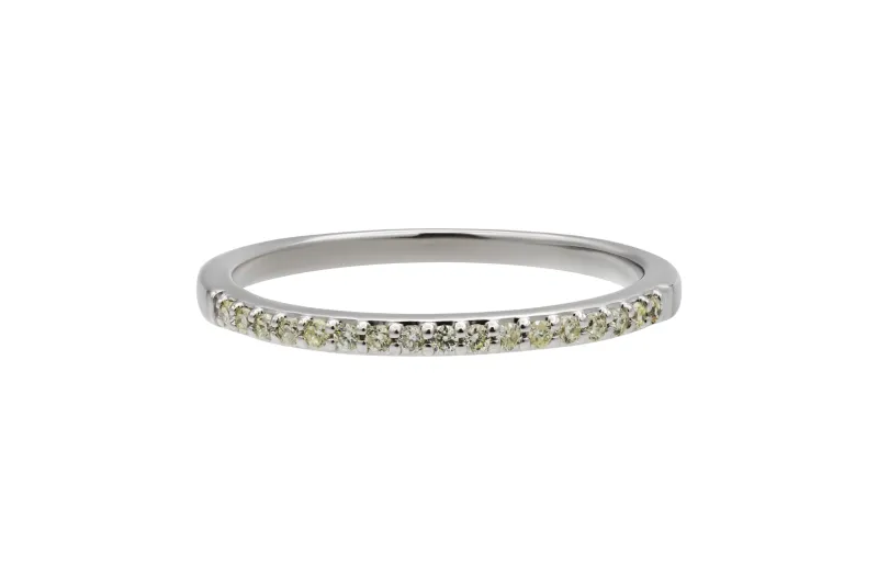9ct White Gold Diamond Wedding Band 1.6g 0.33ct