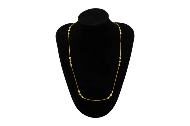 18ct Yellow Gold Diamond Necklace 0.45cts