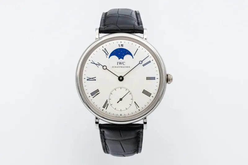 IWC Portofino Hand-Wound 46mm Black Leather IW544805 2008 UNWORN