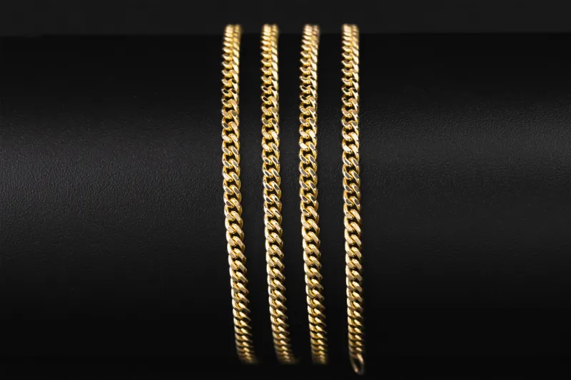 14ct Yellow Gold Flat Curb Chain 22" 2.7mm 14.7g