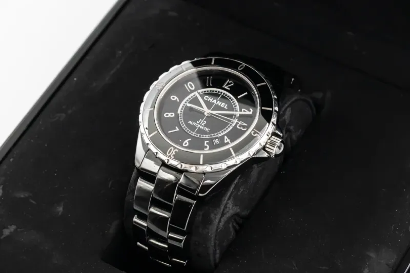 Chanel J12 38mm Black Ceramic Bracelet H0685 Circa 2006