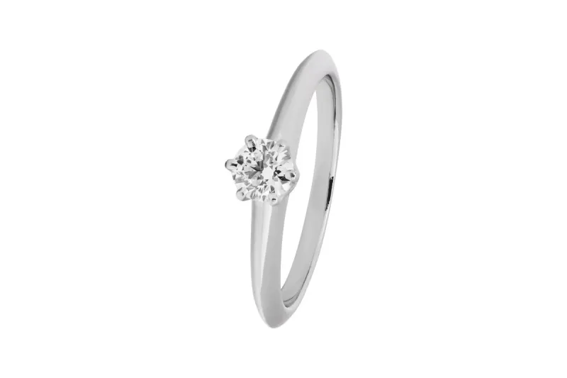 Tiffany & Co. Platinum Knife Edge Engagement Ring 0.24ct