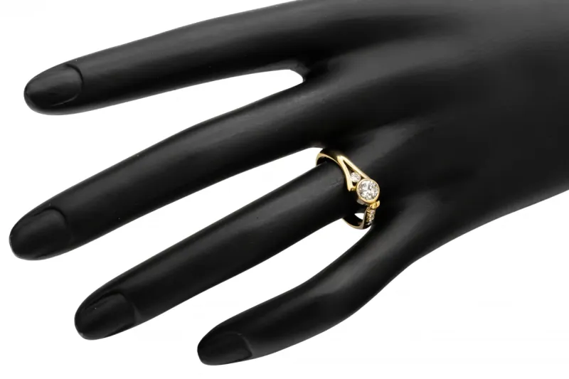 18ct Yellow Gold Diamond Ring 0.62ct 4.3g